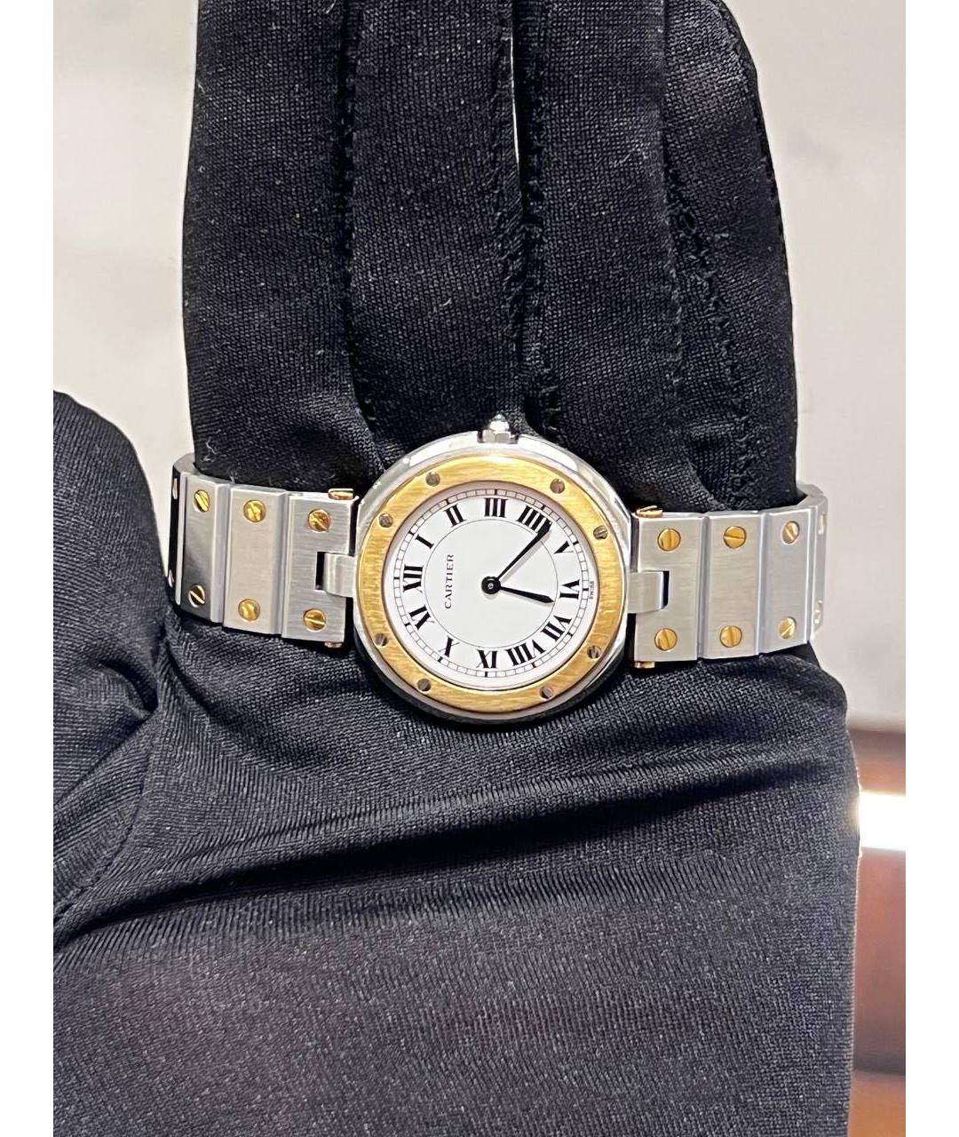 CARTIER Серебряные часы из желтого золота, фото 2