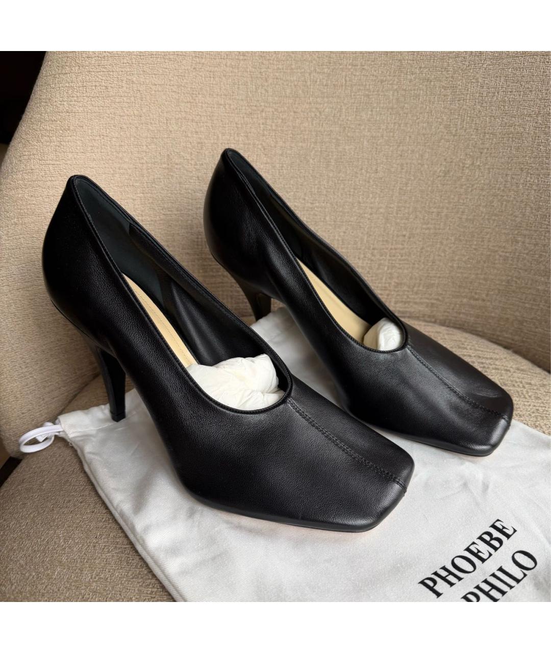 PHOEBE PHILO Черные кожаные туфли, фото 2