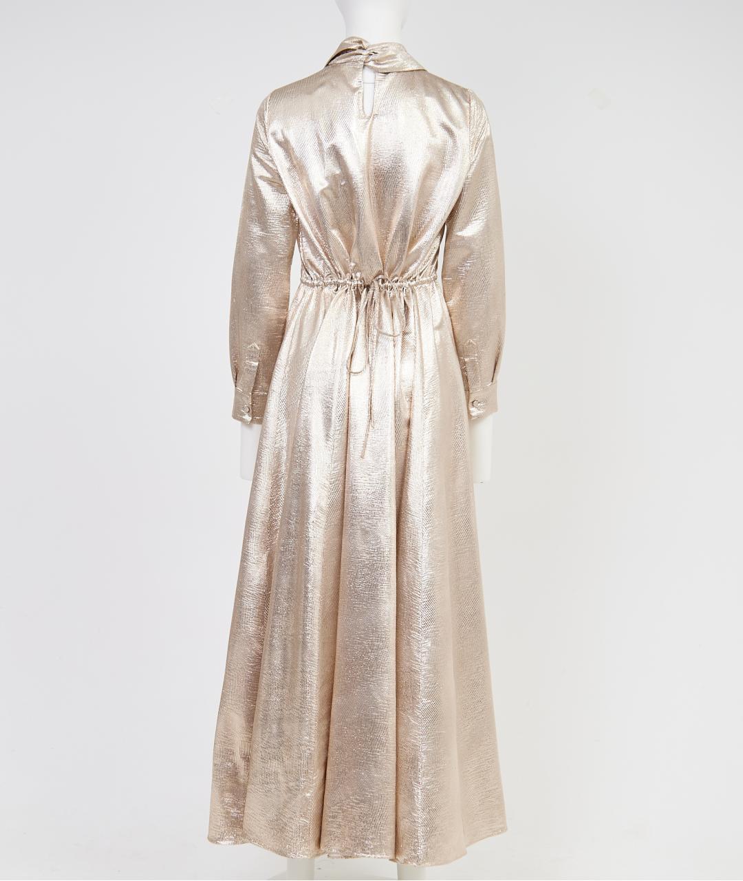 CHRISTIAN DIOR Золотое шелковое вечернее платье, фото 2