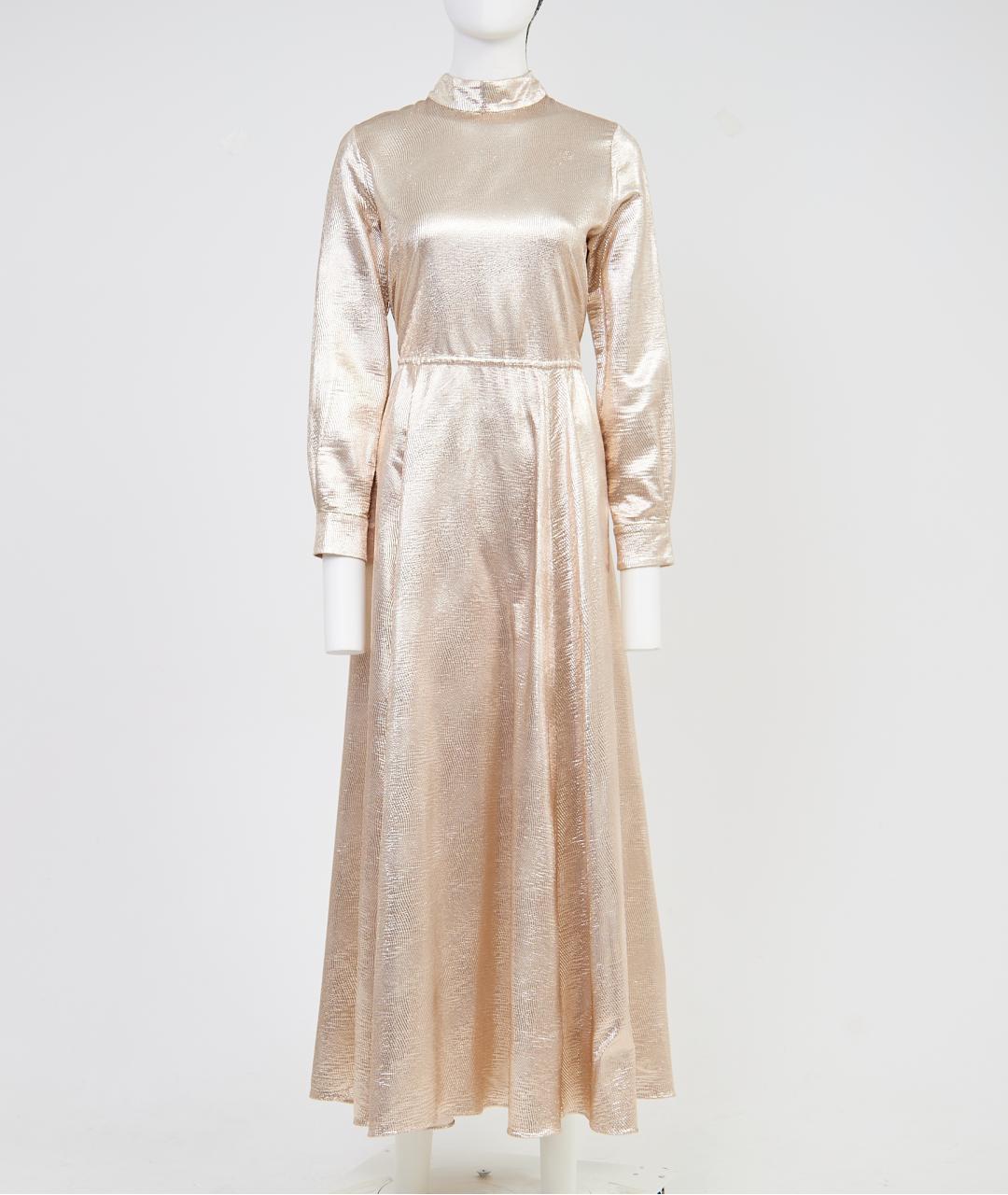 CHRISTIAN DIOR Золотое шелковое вечернее платье, фото 5