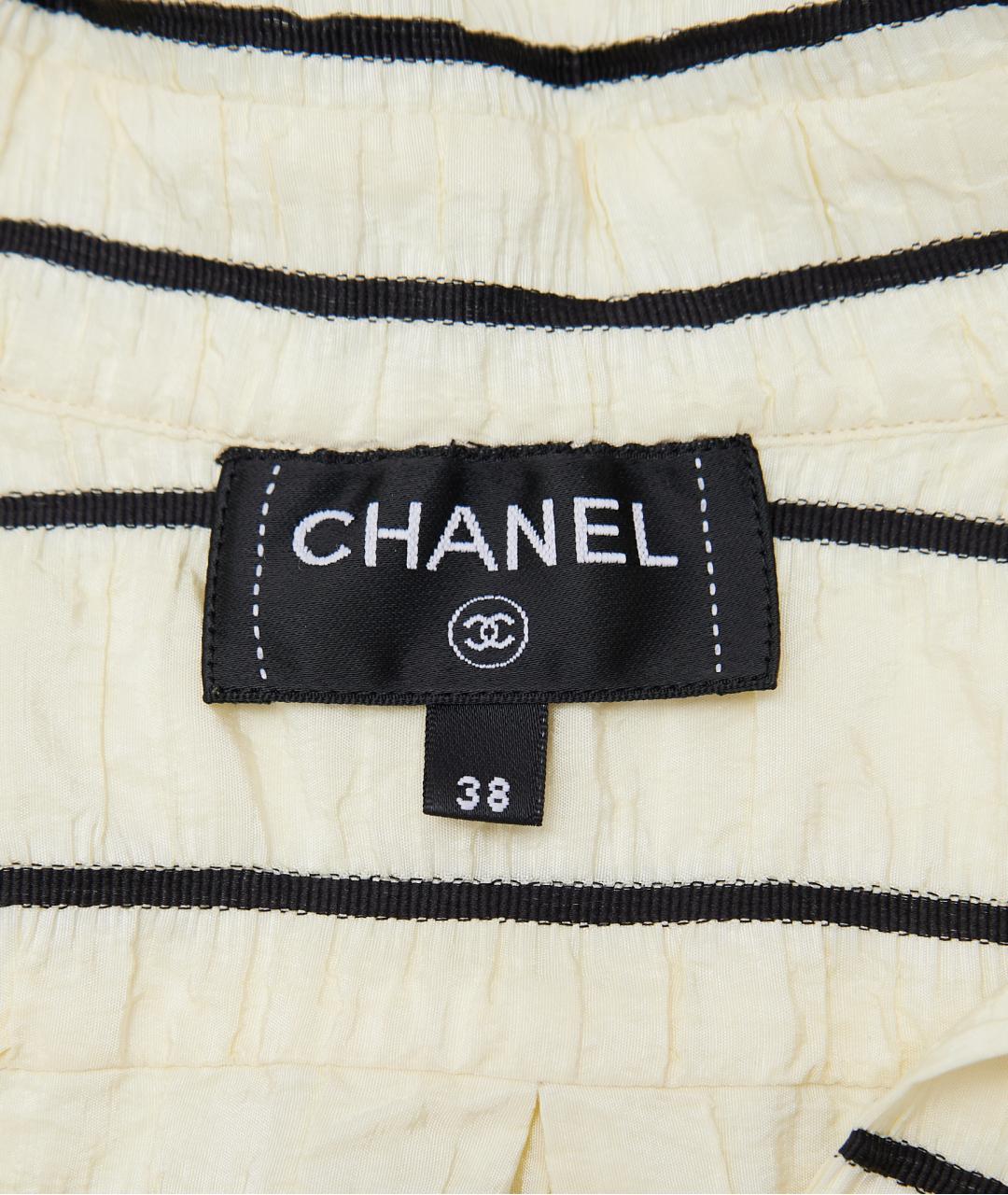 CHANEL Желтая шелковая рубашка, фото 3