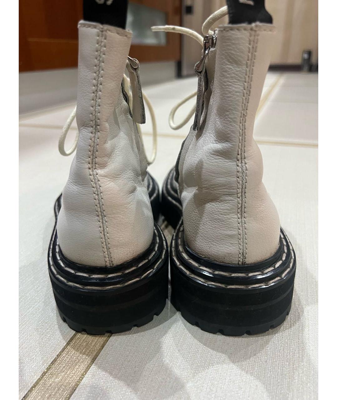 PROENZA SCHOULER Белые кожаные ботинки, фото 4