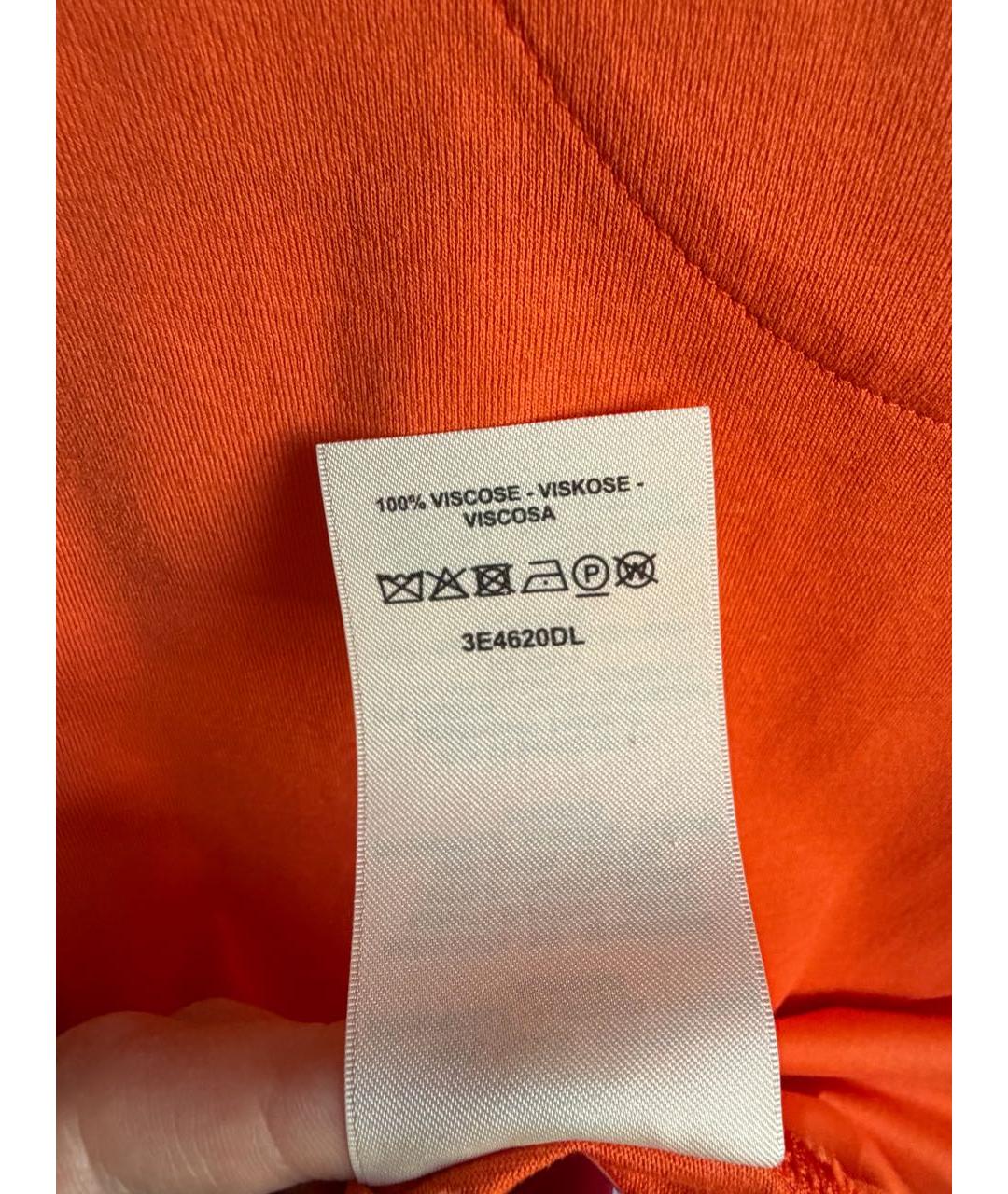 HERMES Оранжевая хлопковая футболка, фото 6