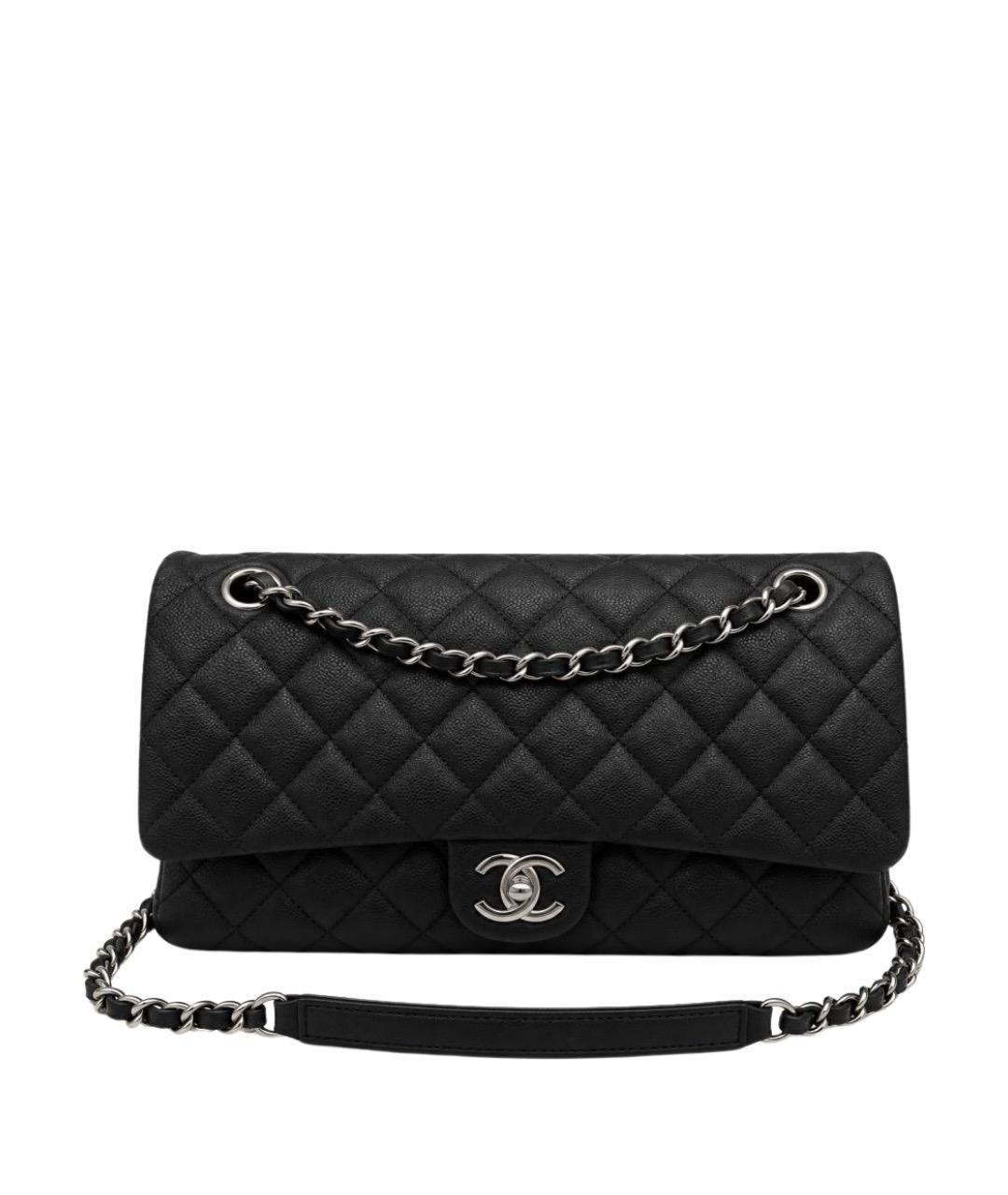CHANEL Черная кожаная сумка тоут, фото 1