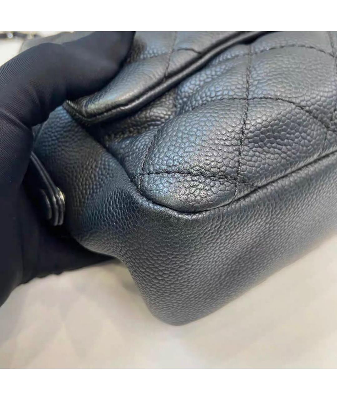 CHANEL Черная кожаная сумка тоут, фото 5