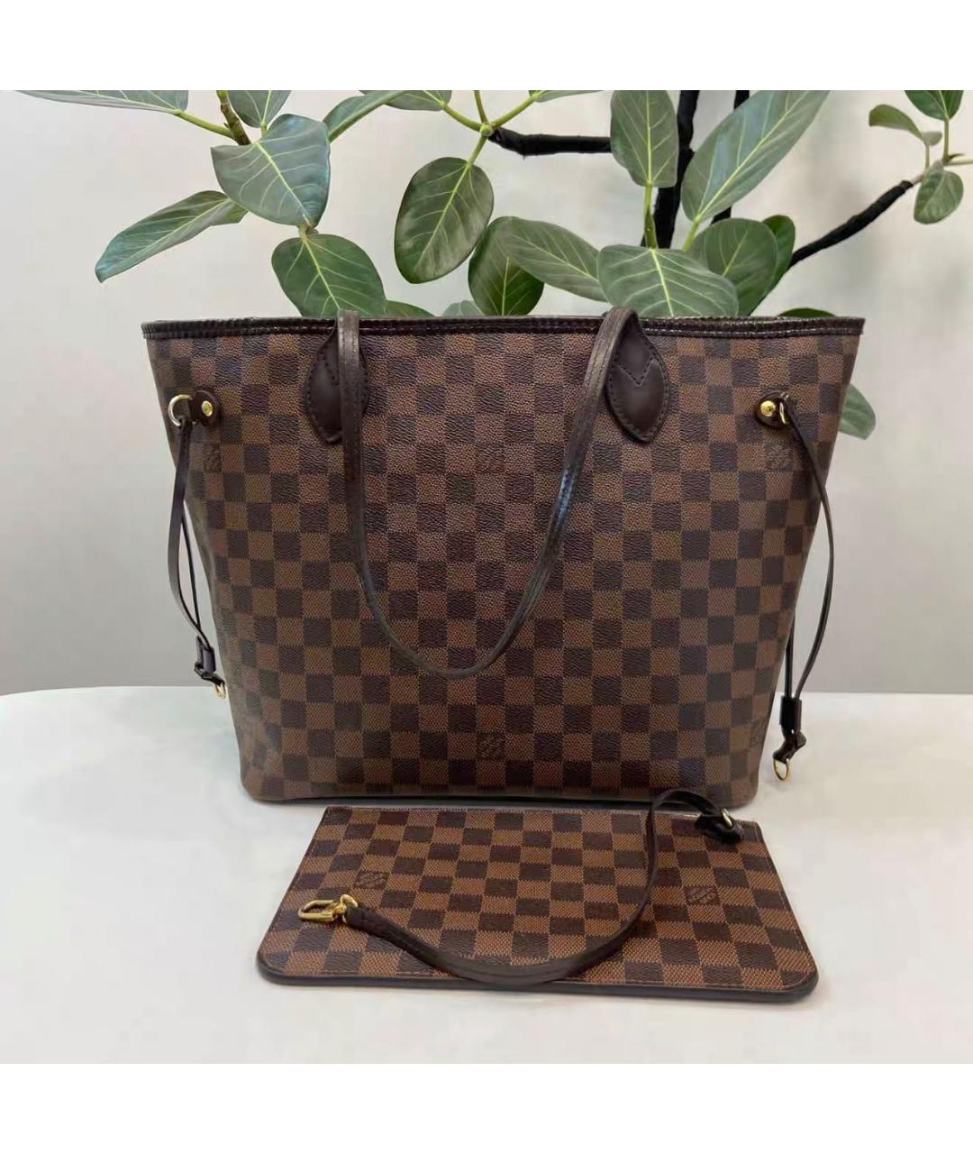 LOUIS VUITTON Коричневая сумка тоут из канвы, фото 8