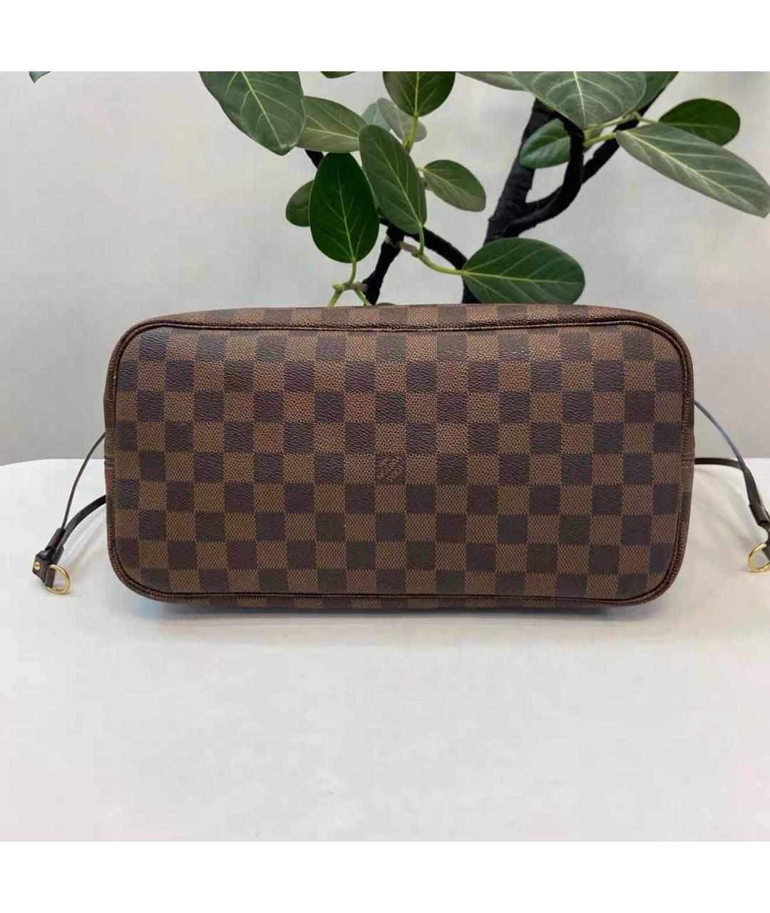 LOUIS VUITTON Коричневая сумка тоут из канвы, фото 5