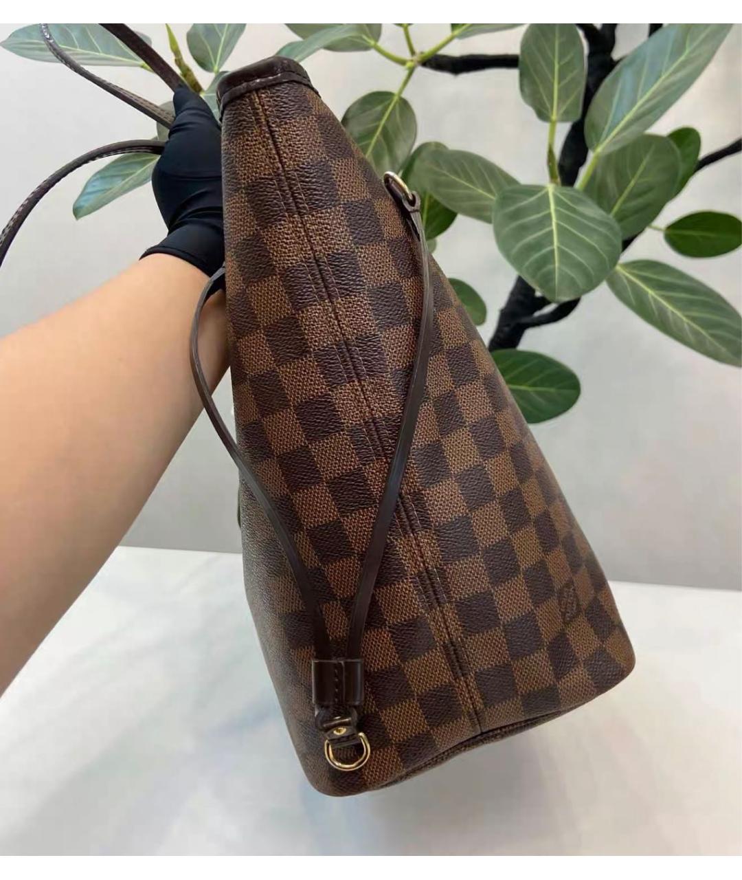 LOUIS VUITTON Коричневая сумка тоут из канвы, фото 2
