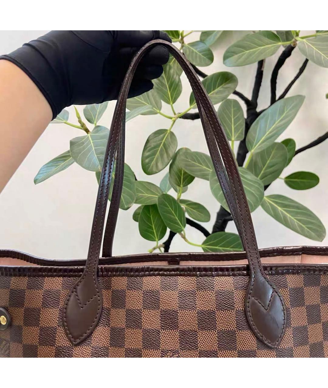 LOUIS VUITTON Коричневая сумка тоут из канвы, фото 6