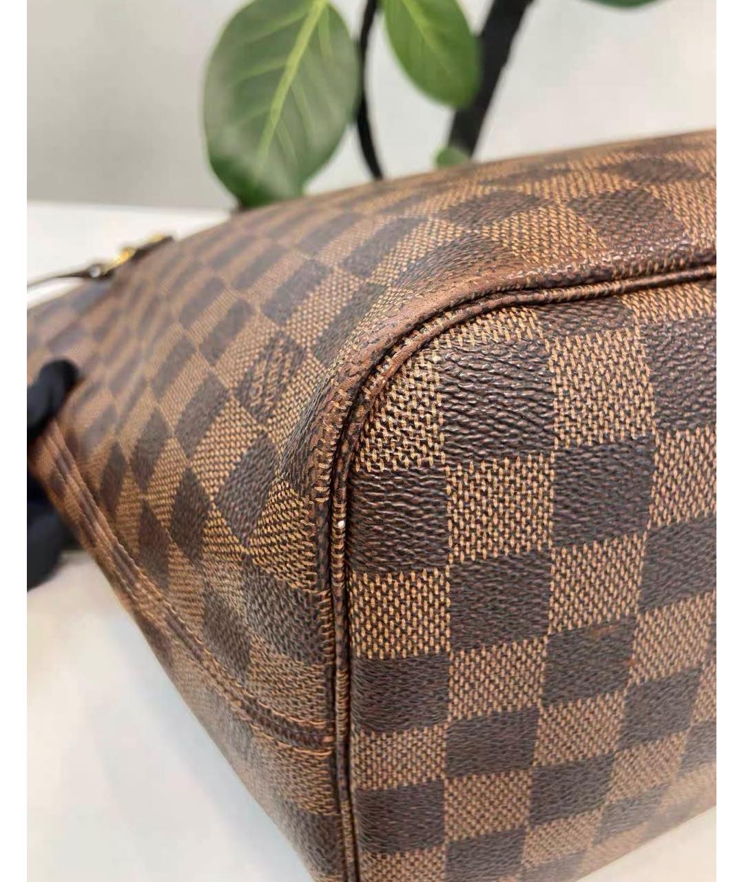 LOUIS VUITTON Коричневая сумка тоут из канвы, фото 3