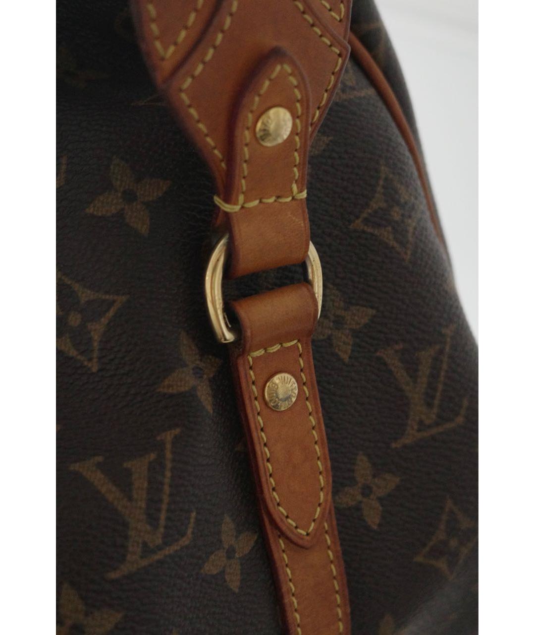 LOUIS VUITTON Коричневая кожаная сумка тоут, фото 6