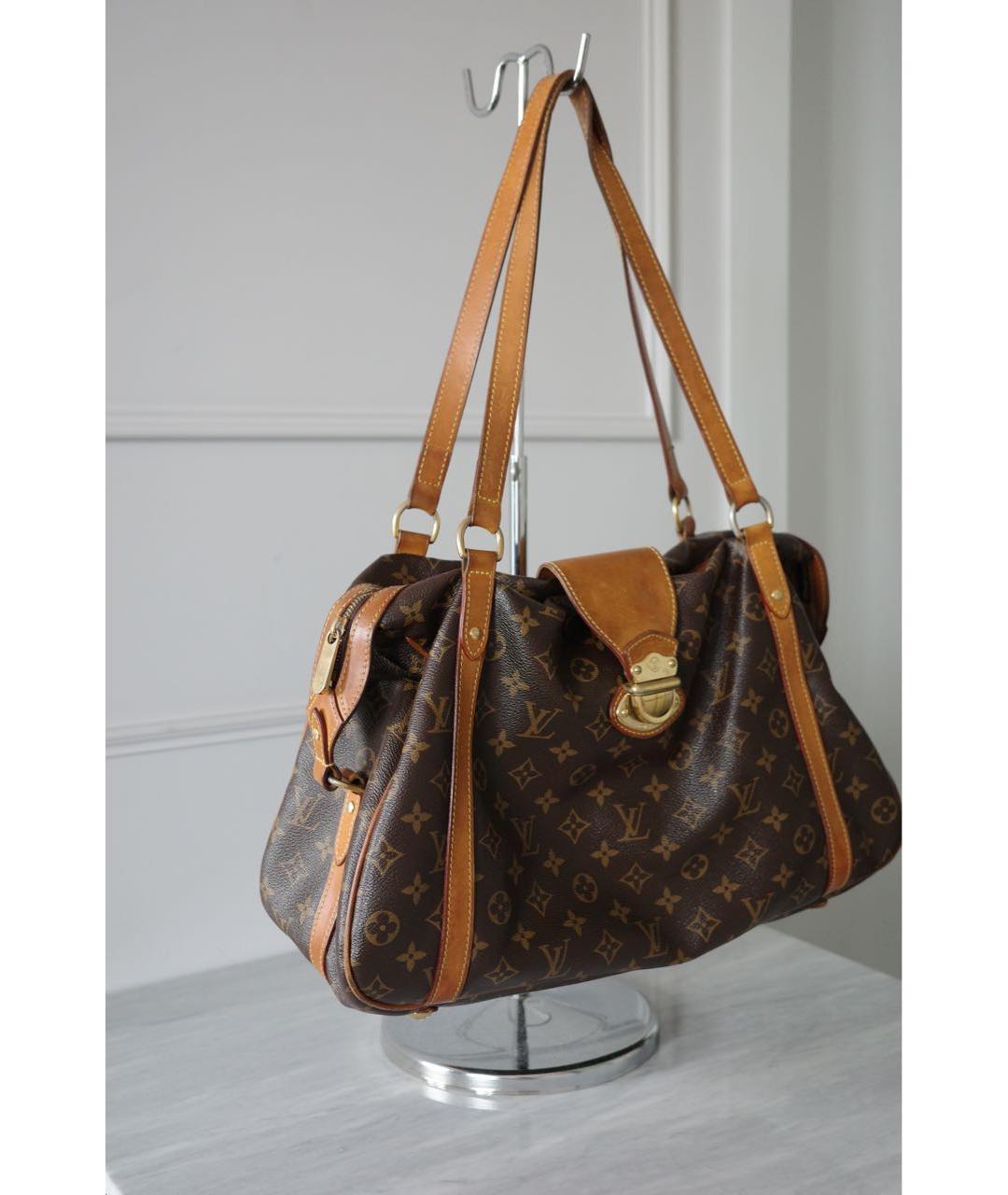 LOUIS VUITTON Коричневая кожаная сумка тоут, фото 2