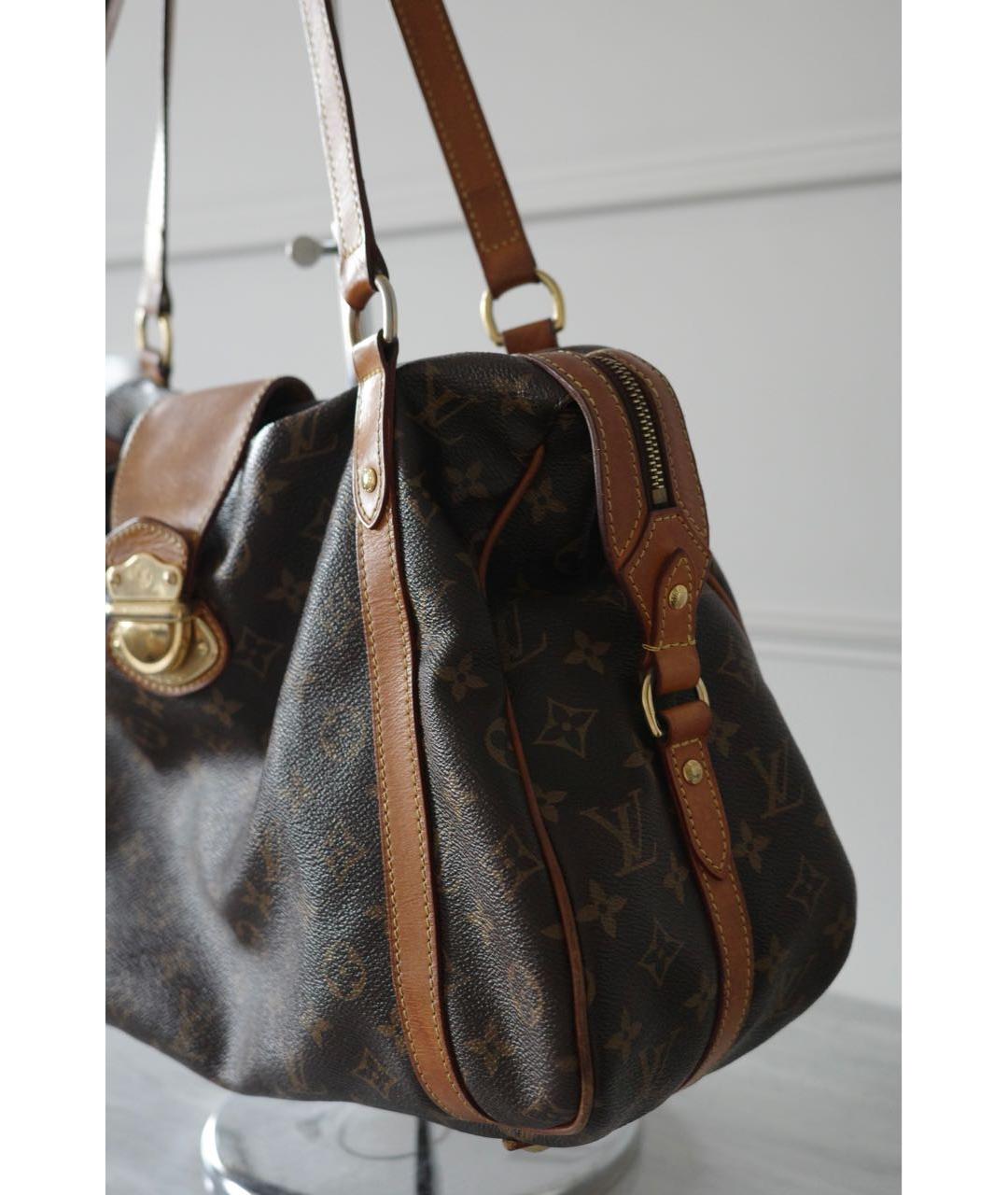 LOUIS VUITTON Коричневая кожаная сумка тоут, фото 3