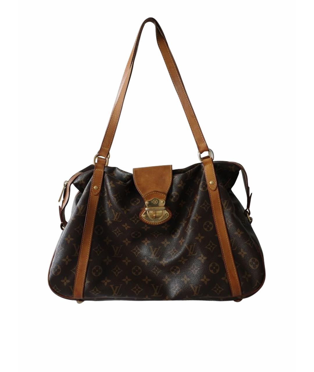 LOUIS VUITTON Коричневая кожаная сумка тоут, фото 1