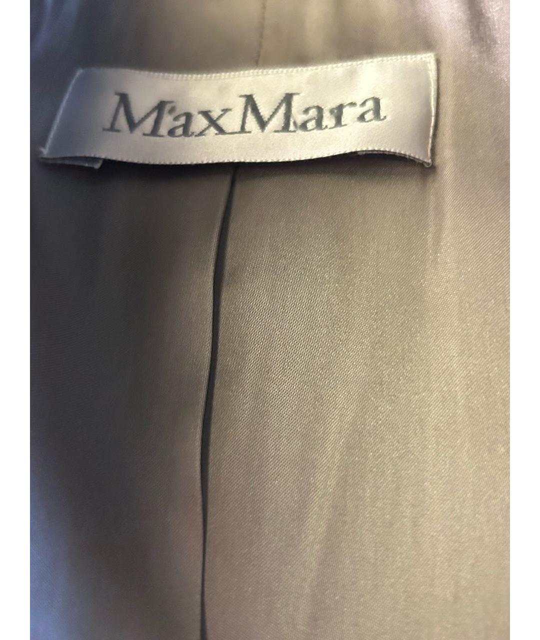 MAX MARA Серое шерстяное пальто, фото 3