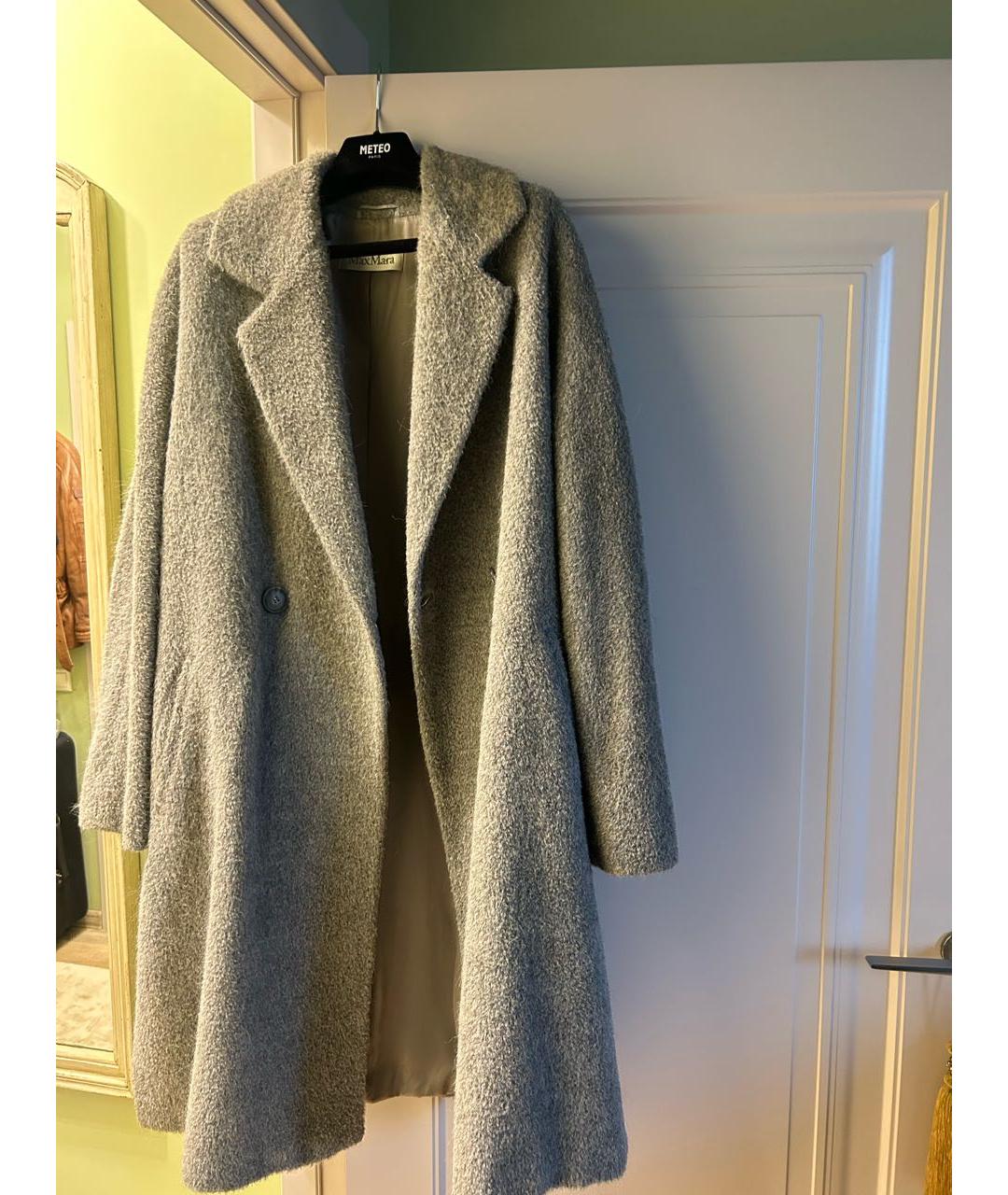MAX MARA Серое шерстяное пальто, фото 2