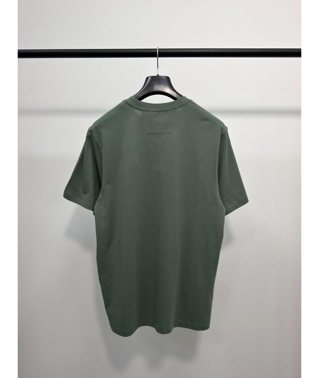 CP COMPANY Зеленая хлопковая футболка, фото 4