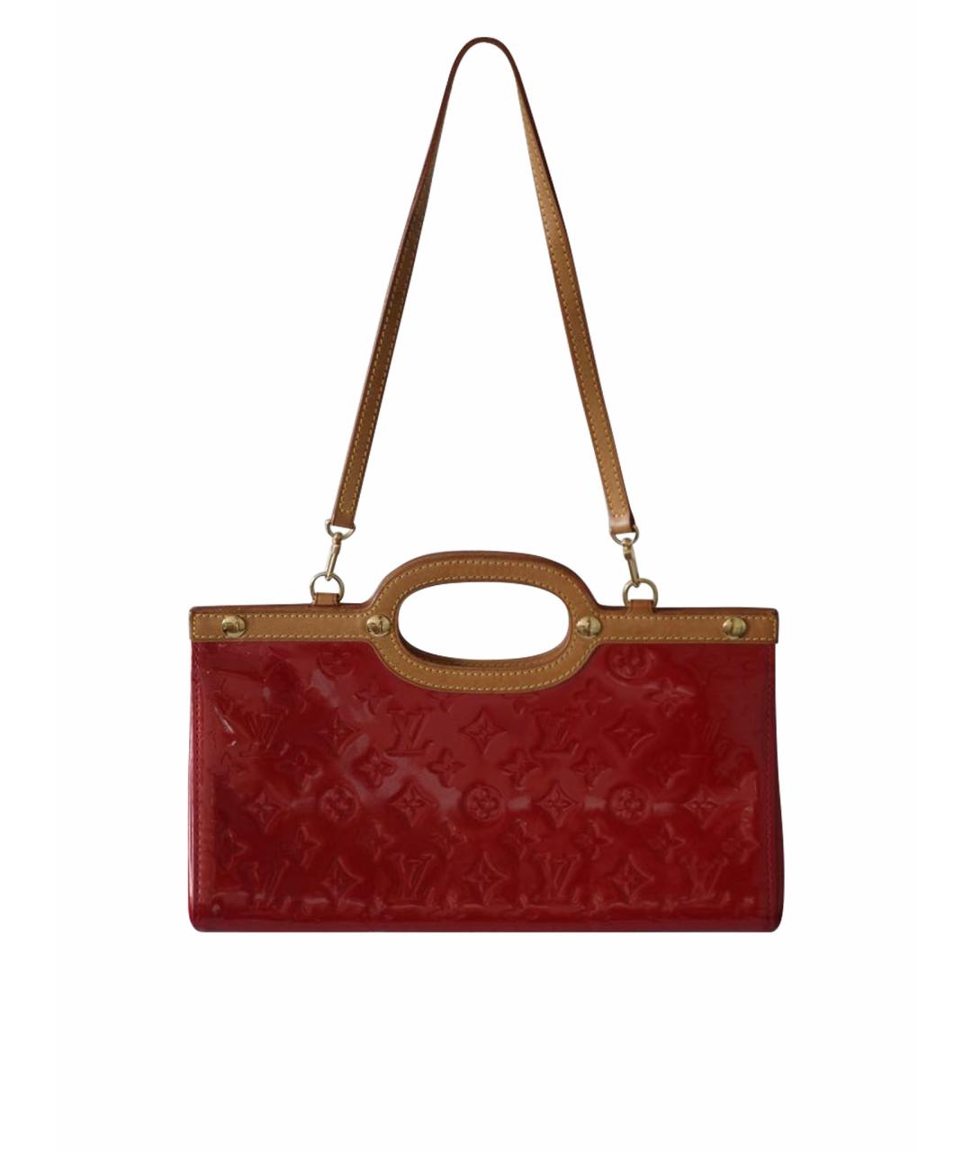 LOUIS VUITTON Красная кожаная сумка тоут, фото 1