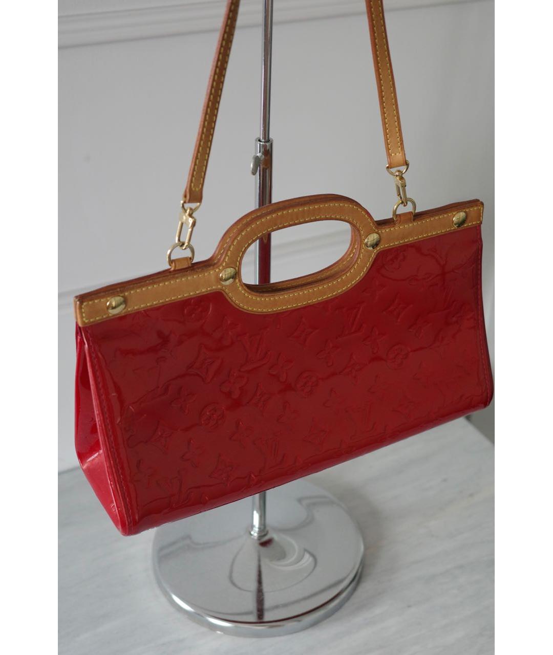 LOUIS VUITTON Красная кожаная сумка тоут, фото 2