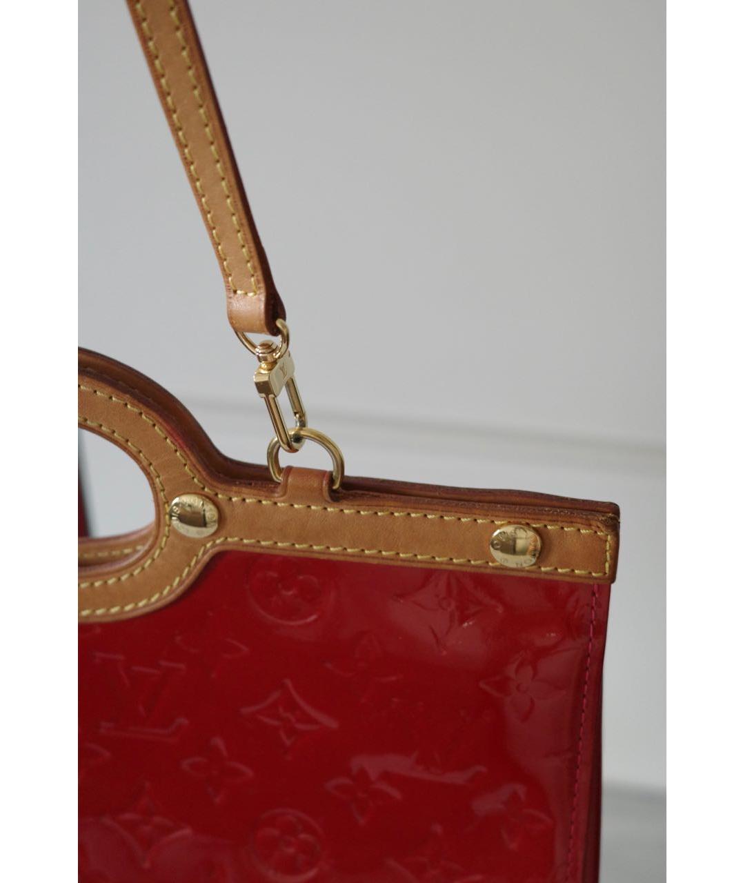 LOUIS VUITTON Красная кожаная сумка тоут, фото 5