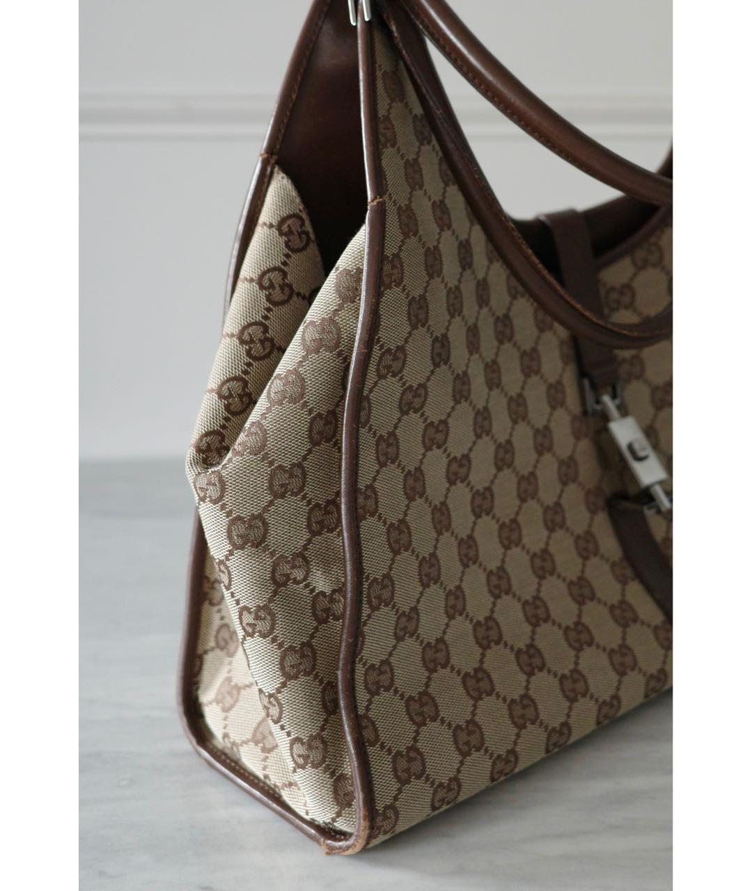 GUCCI Бежевая сумка тоут из канвы, фото 2