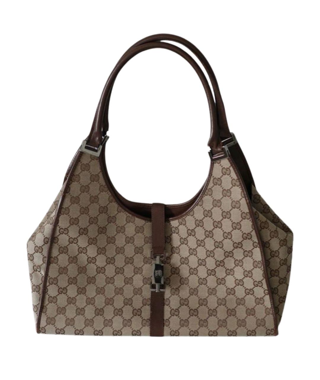 GUCCI Бежевая сумка тоут из канвы, фото 1