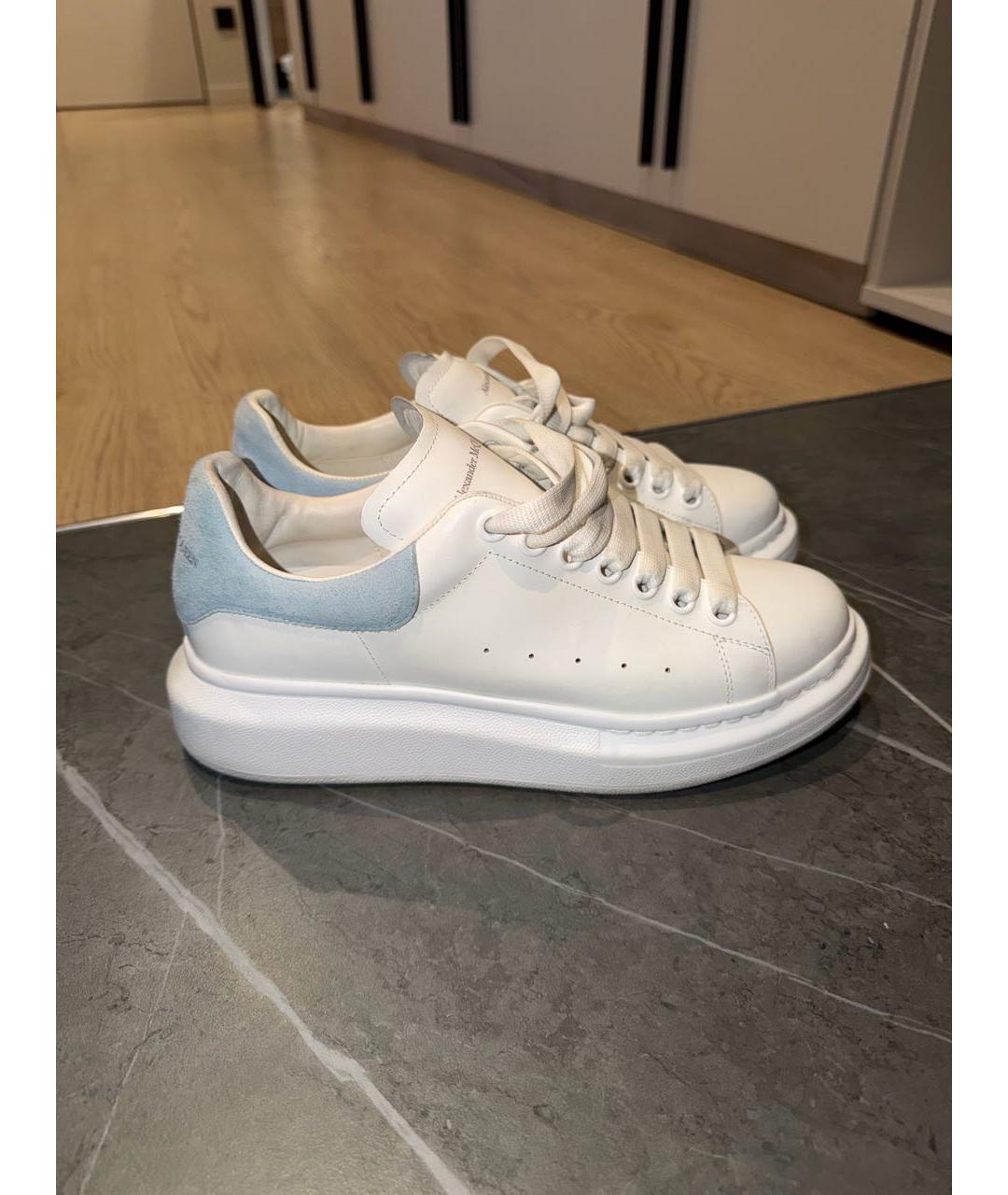 ALEXANDER MCQUEEN Белые кожаные кеды, фото 2