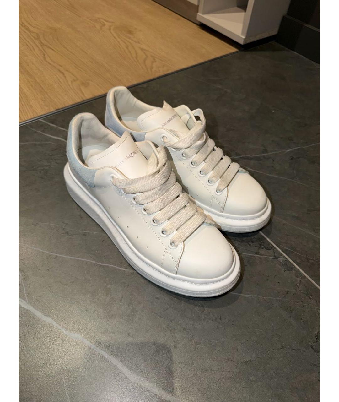 ALEXANDER MCQUEEN Белые кожаные кеды, фото 5