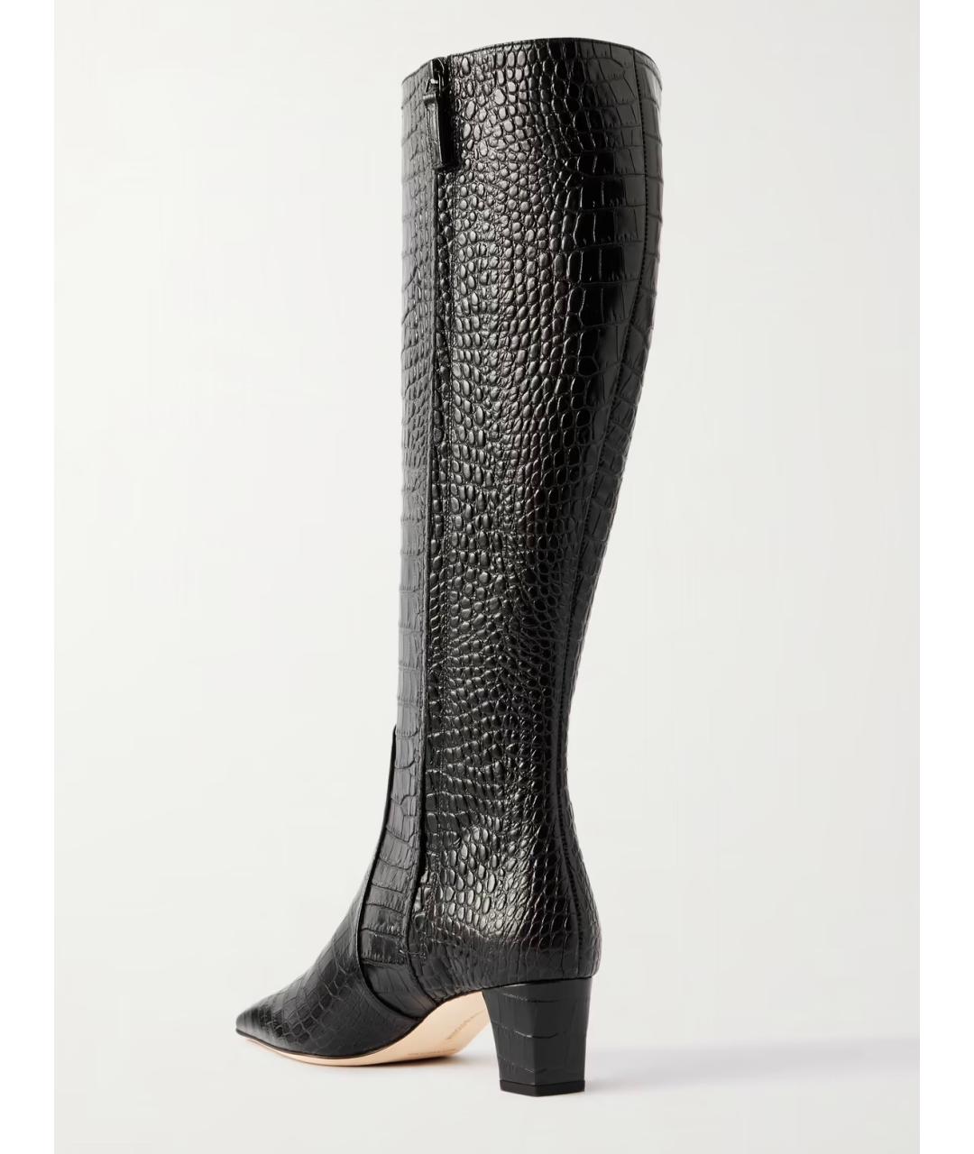 MANOLO BLAHNIK Черные кожаные сапоги, фото 3