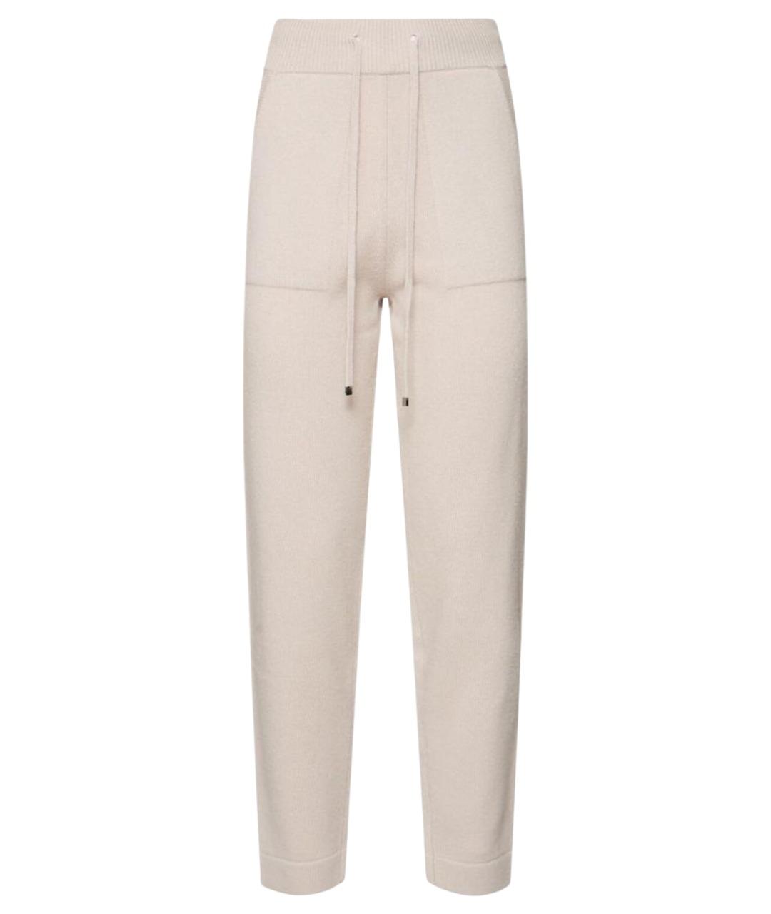 'S MAX MARA Бежевые шерстяные прямые брюки, фото 1