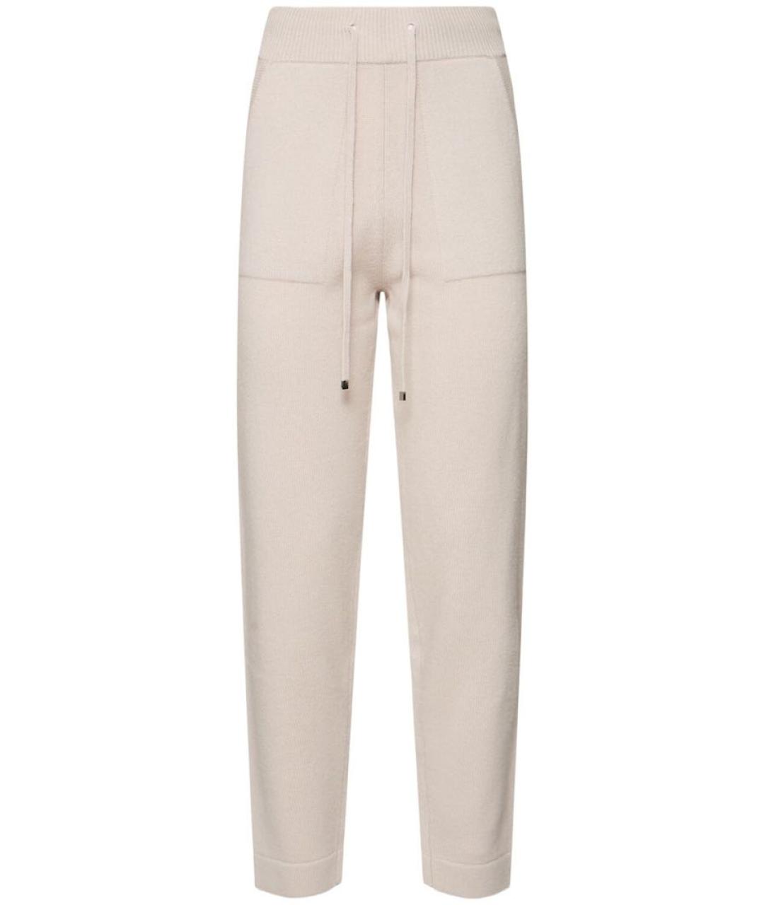 'S MAX MARA Бежевые шерстяные прямые брюки, фото 7