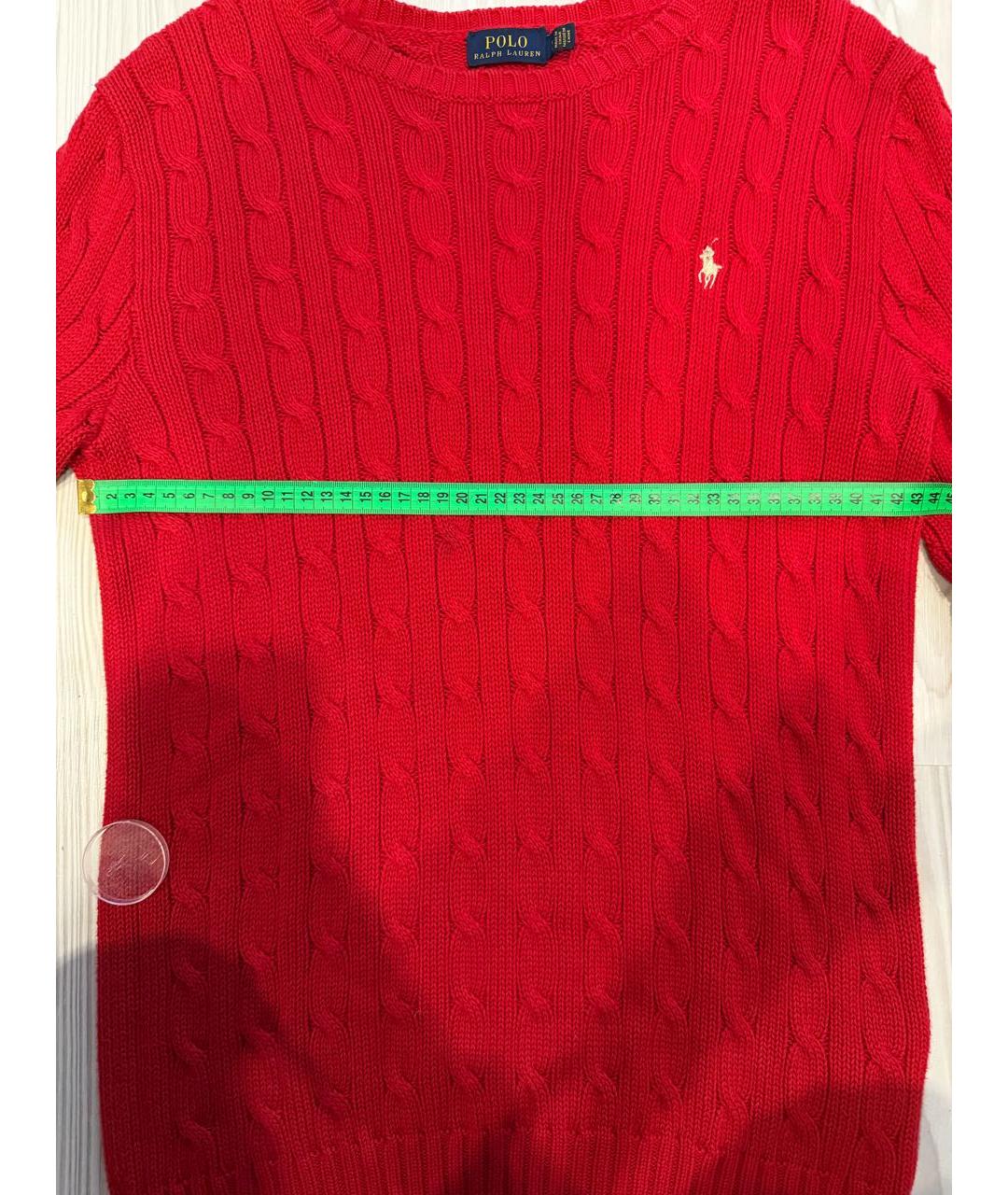 POLO RALPH LAUREN Красный хлопковый джемпер / свитер, фото 4