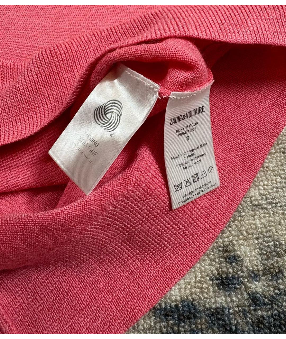 ZADIG & VOLTAIRE Коралловый шерстяной джемпер / свитер, фото 5