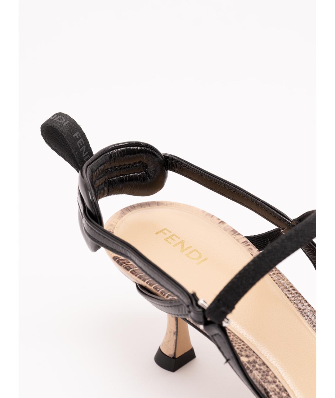 FENDI Бежевые кожаные туфли, фото 6