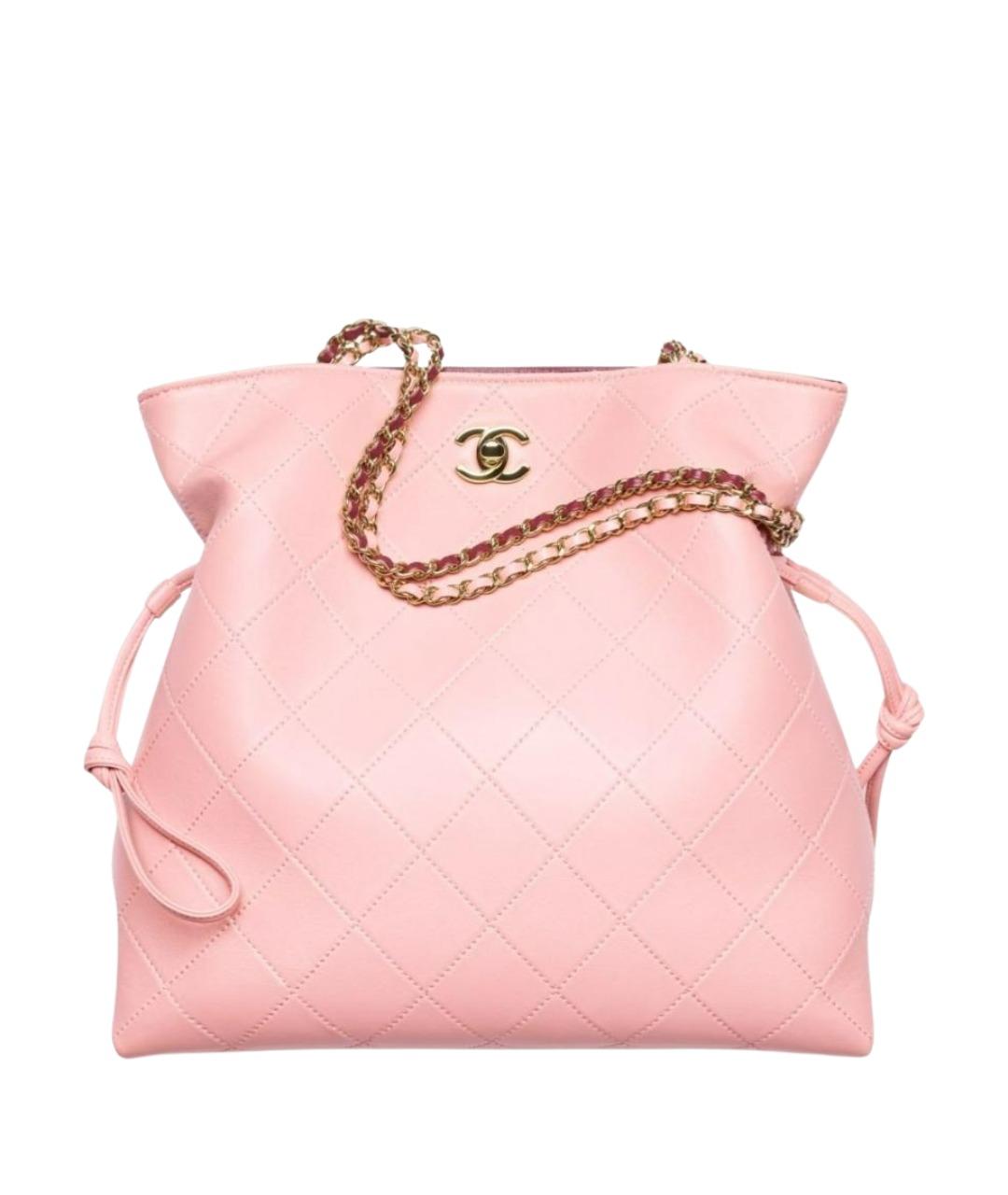 CHANEL Розовая кожаная сумка тоут, фото 1