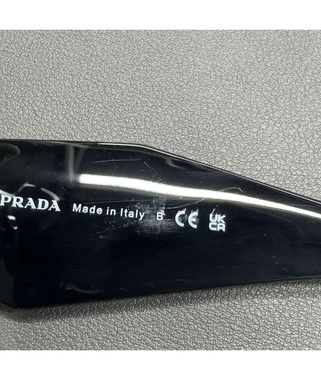 PRADA Черные пластиковые солнцезащитные очки, фото 2