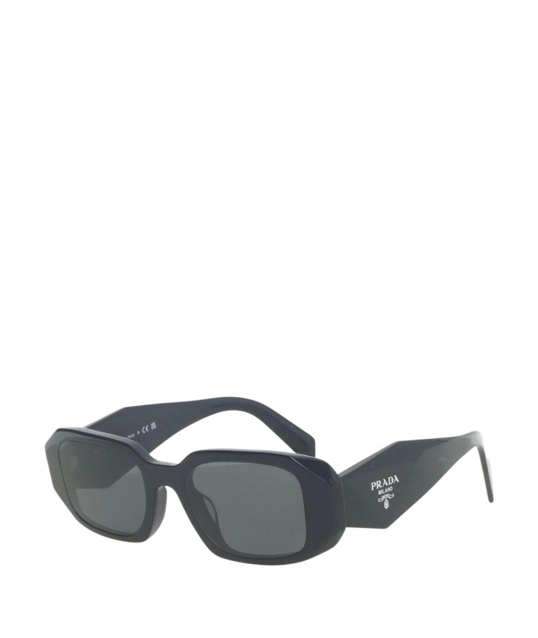 PRADA Черные пластиковые солнцезащитные очки, фото 1