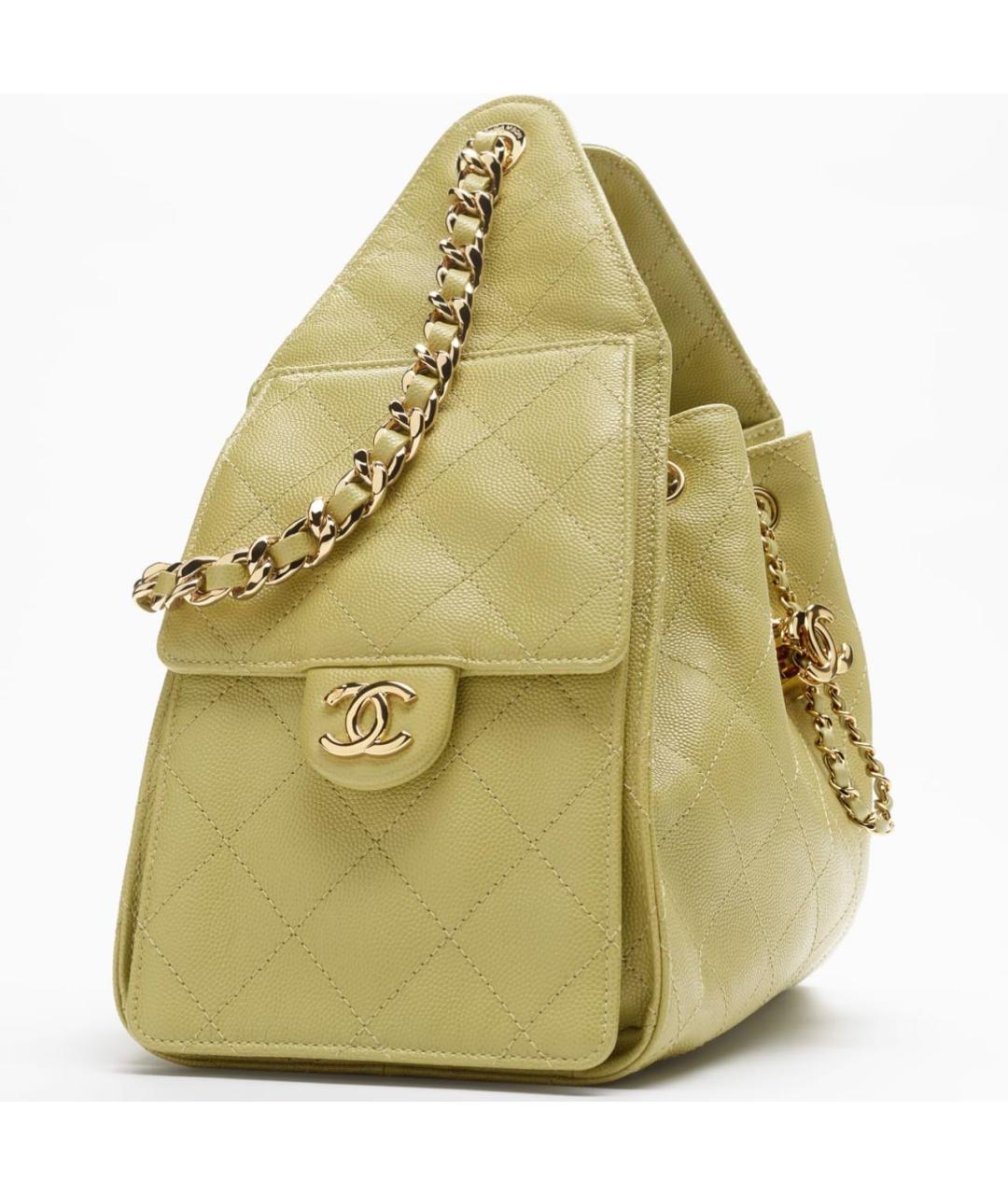 CHANEL Зеленая кожаная сумка через плечо, фото 4