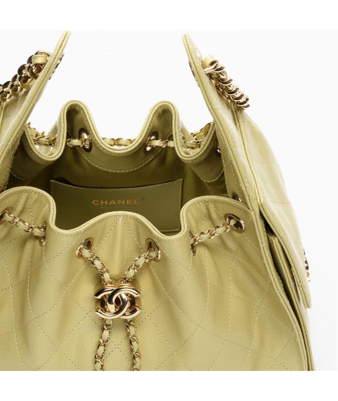 CHANEL Зеленая кожаная сумка через плечо, фото 3