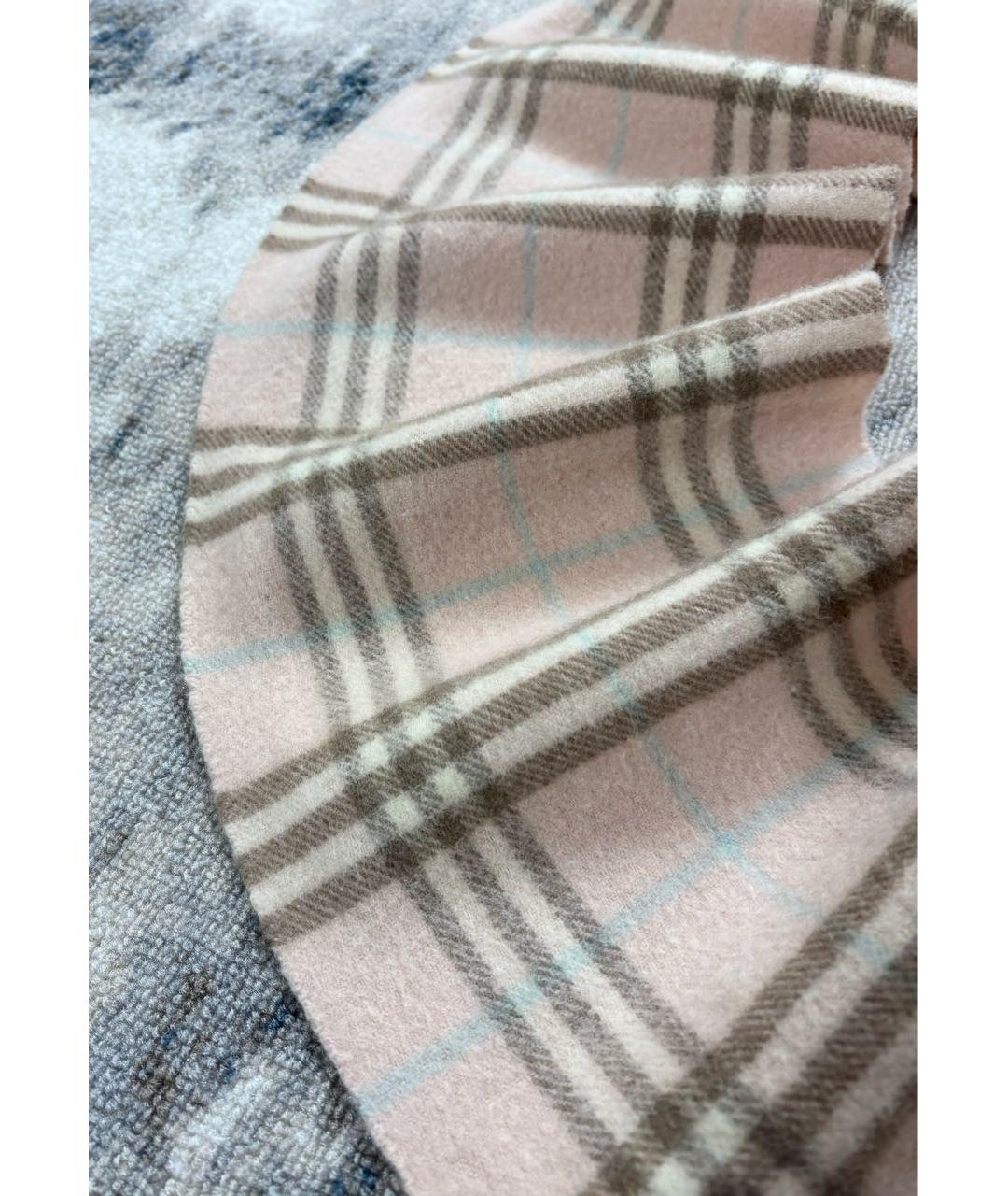 BURBERRY Розовый шерстяной шарф, фото 2