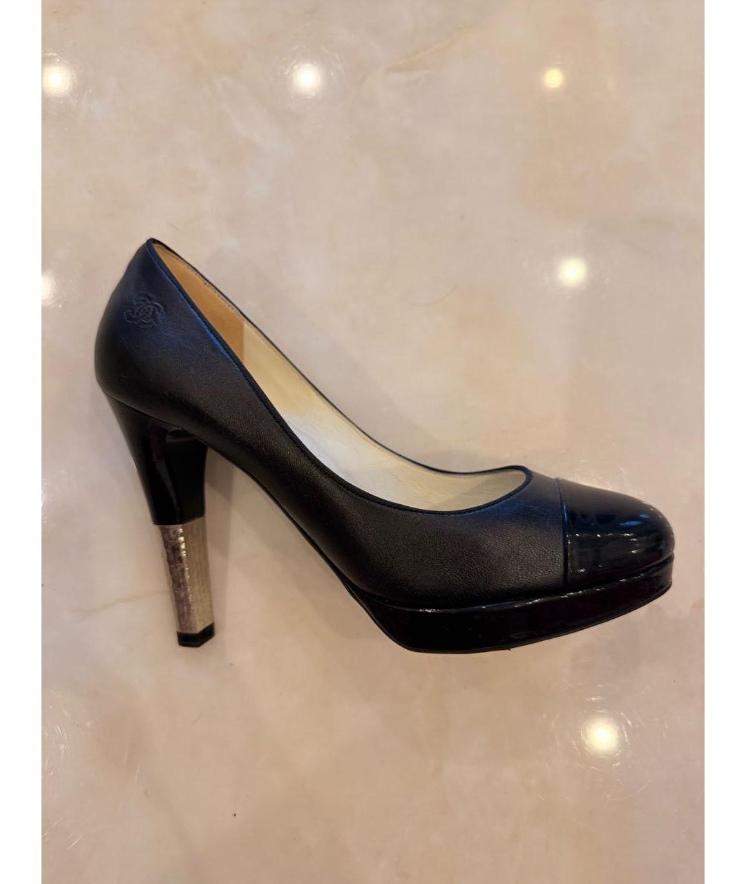 CHANEL Черные кожаные туфли, фото 8
