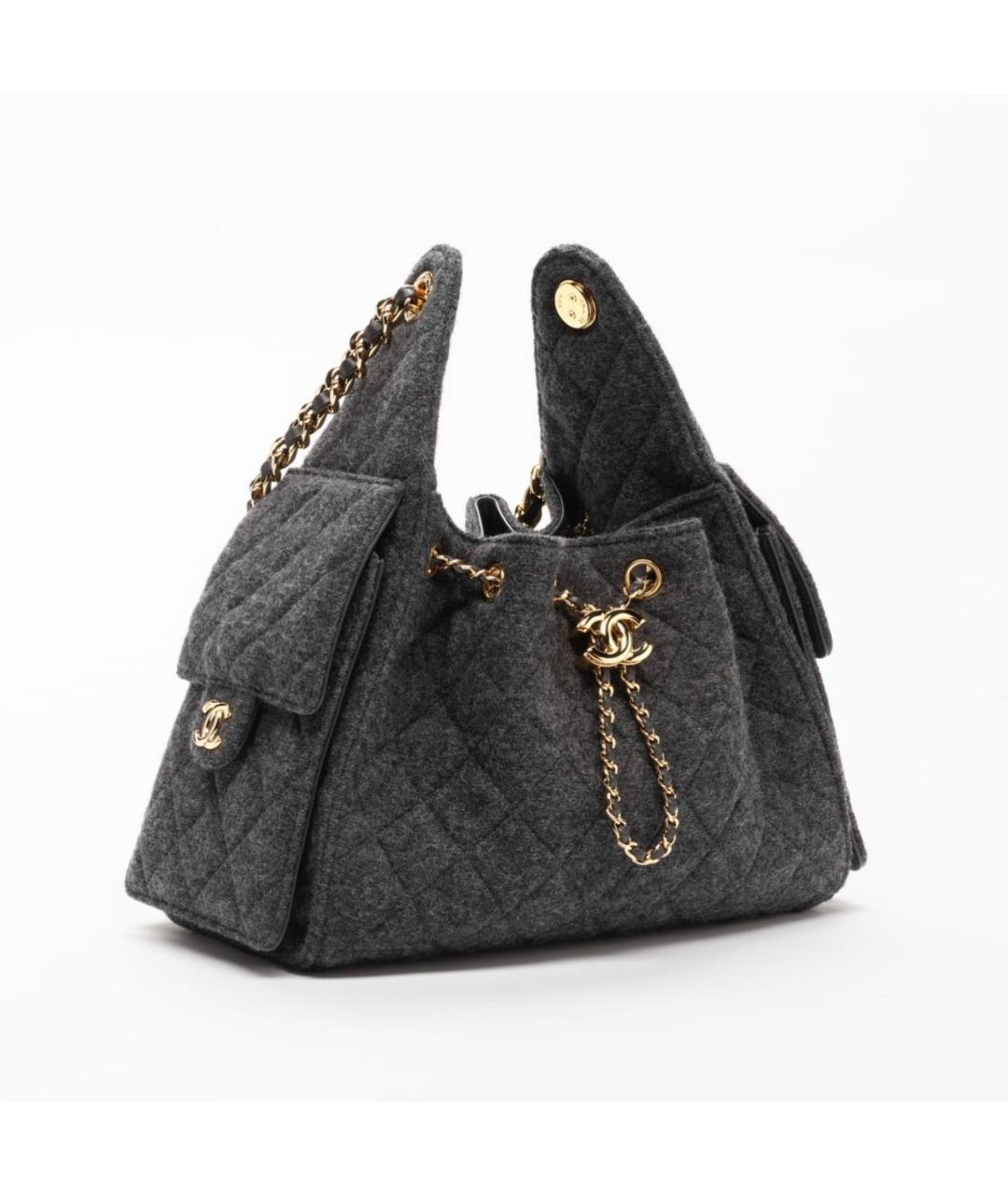 CHANEL Серая сумка через плечо, фото 2
