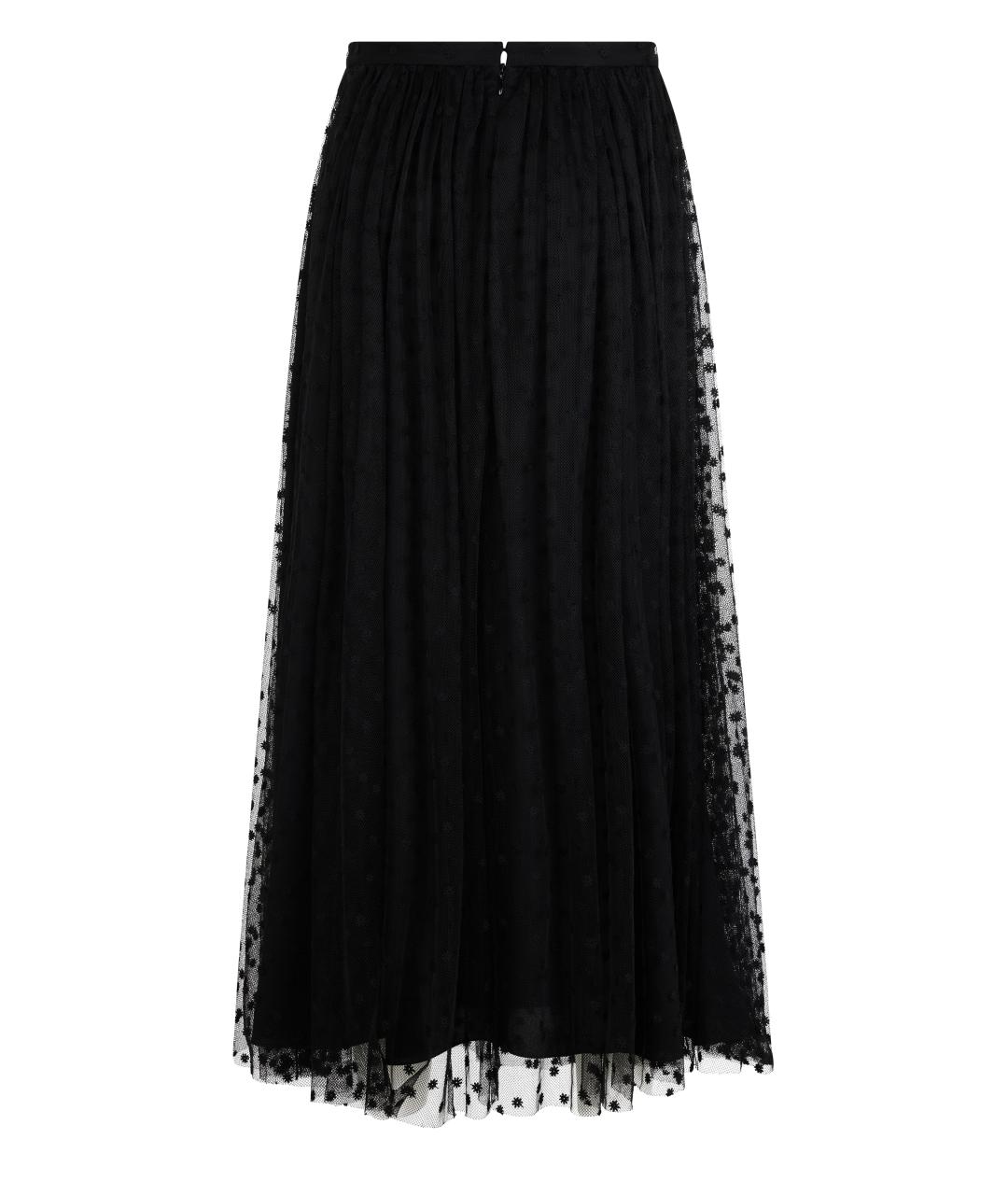 ALBERTA FERRETTI Черная полиэстеровая юбка макси, фото 2