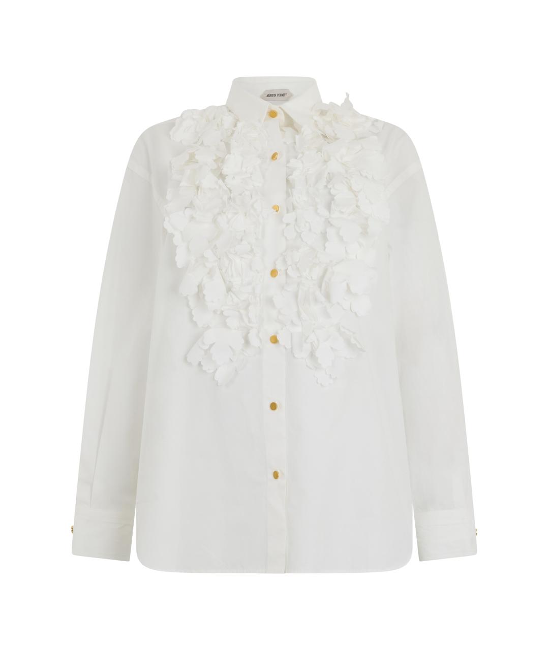 ALBERTA FERRETTI Белая хлопковая рубашка, фото 1