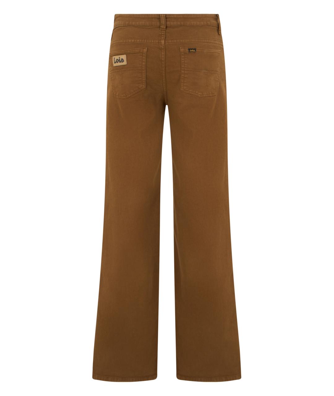 LOIS JEANS Коричневые хлопковые джинсы клеш, фото 2
