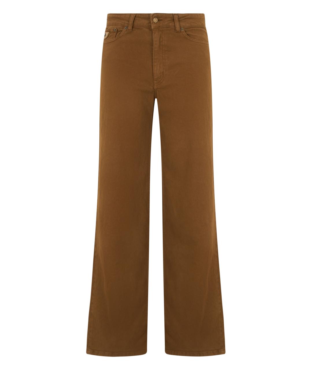 LOIS JEANS Коричневые хлопковые джинсы клеш, фото 1