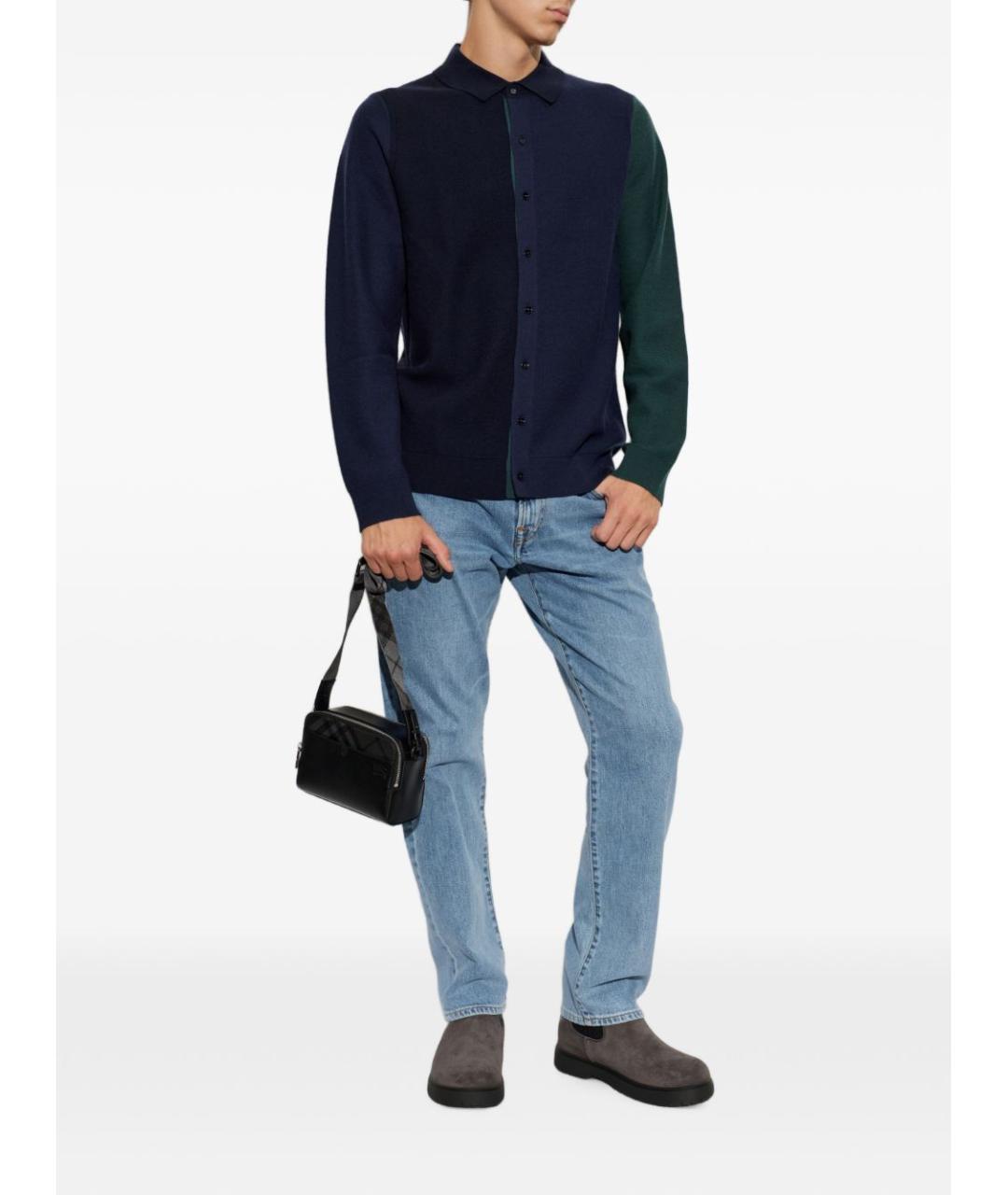 PAUL SMITH Синие хлопковые джинсы, фото 2