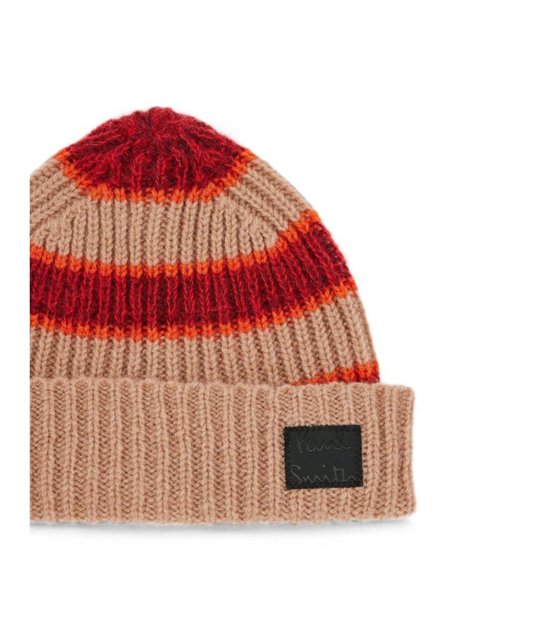 PAUL SMITH Бежевая шерстяная шапка, фото 2