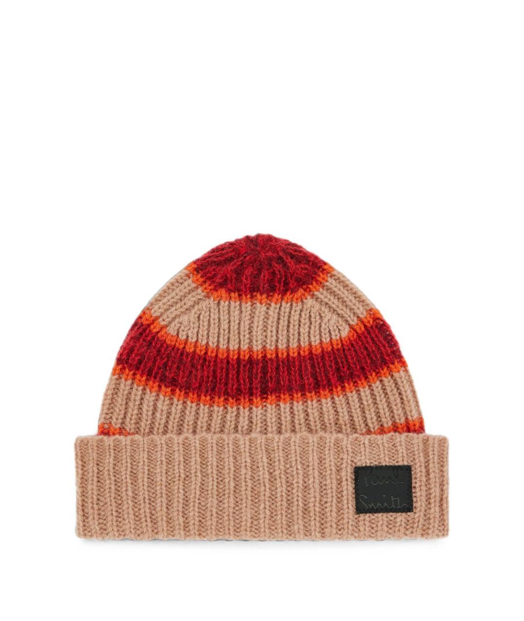 PAUL SMITH Бежевая шерстяная шапка, фото 1
