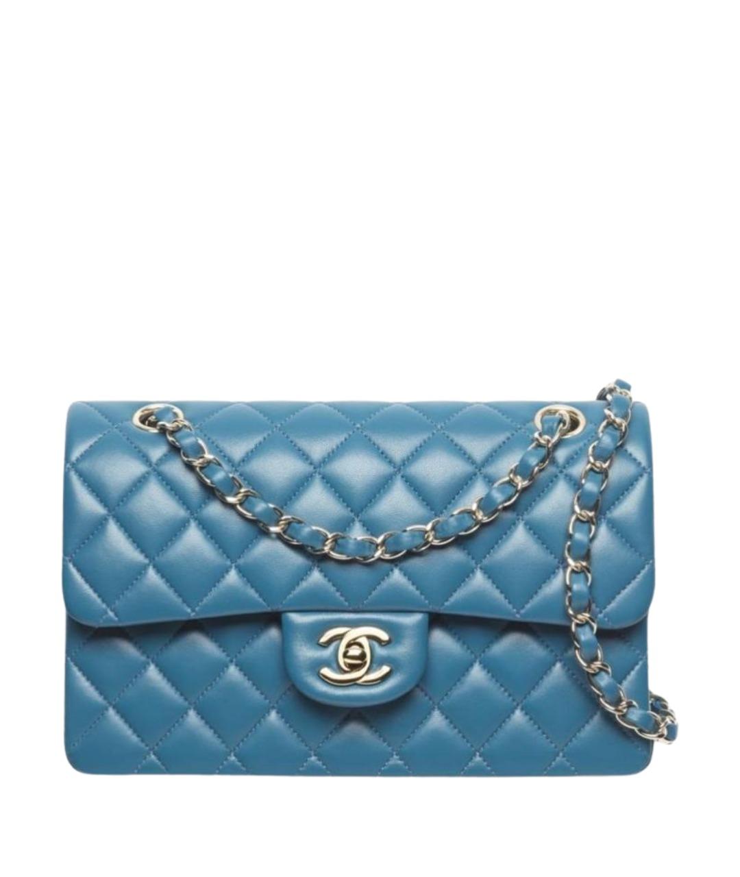 CHANEL Темно-синяя кожаная сумка через плечо, фото 1